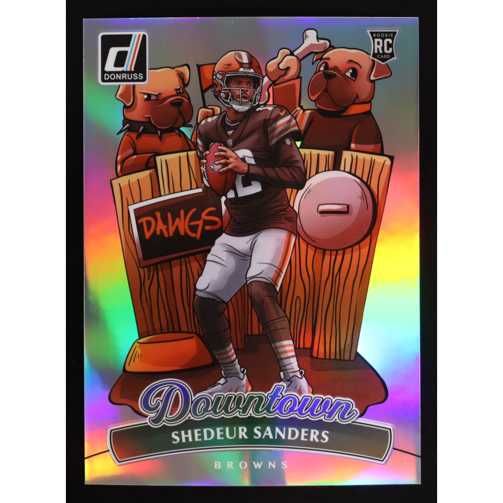 Shedeur Sanders 2025 Donruss Downtown! Oversized #17 RC at PristineAuction.com