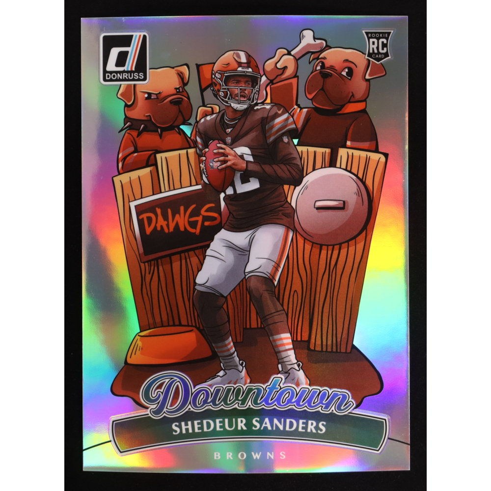 Shedeur Sanders 2025 Donruss Downtown! Oversized #17 RC at PristineAuction.com