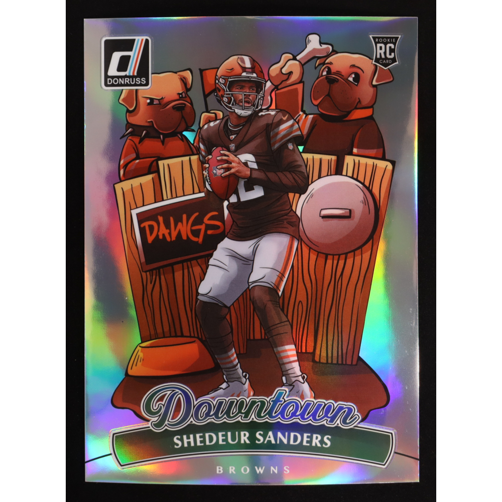 Shedeur Sanders 2025 Donruss Downtown! Oversized #17 RC at PristineAuction.com
