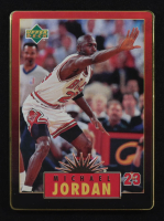 Michael Jordan 1996 Upper Deck Jordan Metal Red Black #4 at PristineAuction.com