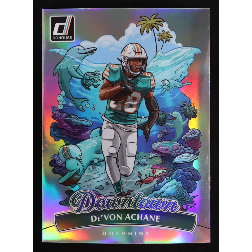 De'Von Achane 2025 Donruss Downtown! Oversize #10 at PristineAuction.com