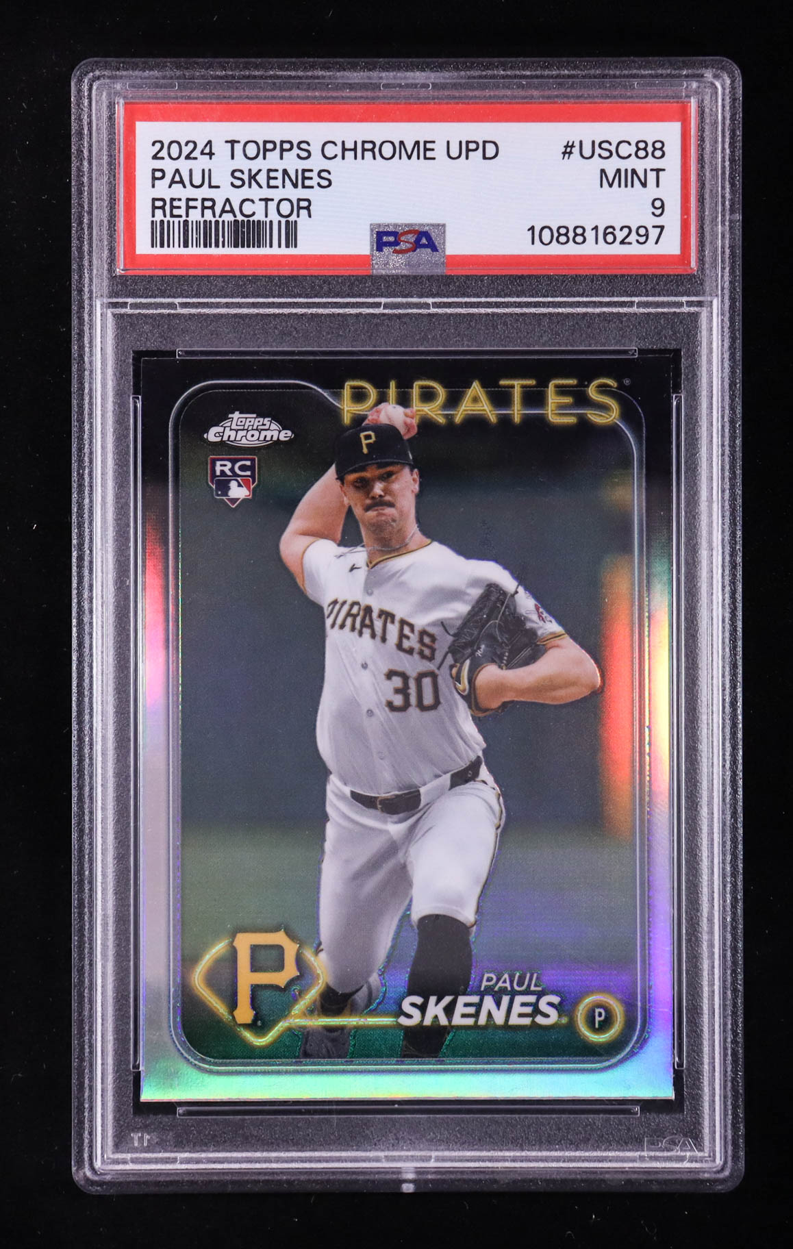 Paul Skenes 2024 Topps Chrome Update Refractors #USC88 RC (PSA 9) at PristineAuction.com Paul Skenes 2024 Topps Chrome Update Refractors #USC88 RC (PSA 9) at PristineAuction.com