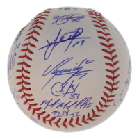 Astros Official 2022 World Series Logo Baseball Team-Signed by (22) with Yordan Alvarez, Kyle Tucker, Martin Maldonado, Framber Valdez (Beckett) at PristineAuction.com