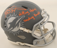 Ricky Williams Signed Dolphins Slate Alternate Speed Mini Helmet Inscribed "Hitting Holes Smoking Bowls" (JSA) at PristineAuction.com