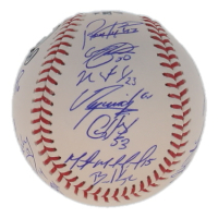 Astros Official 2022 World Series Logo Baseball Team-Signed by (22) with Yordan Alvarez, Kyle Tucker, Martin Maldonado, Framber Valdez (Beckett) at PristineAuction.com