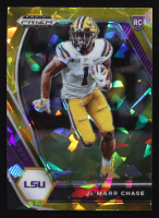 Ja'Marr Chase 2021 Panini Prizm Draft Picks Prizms Gold Ice #112 RC at PristineAuction.com