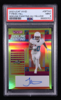 Tyreek Hill 2023 Leaf Vivid Sideline Painting Yellow Autographs #SP-TH1 #5/10 (PSA 9) at PristineAuction.com