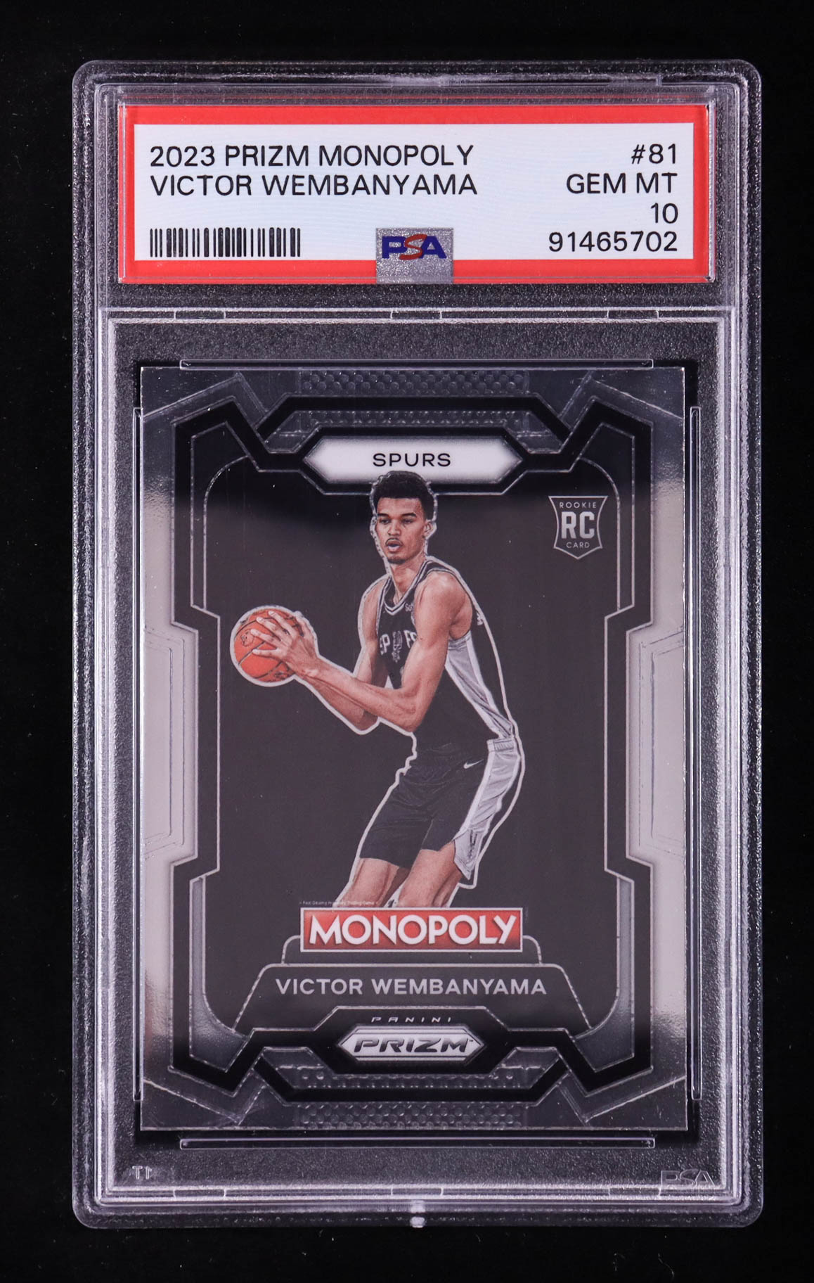 Victor Wembanyama 2023-24 Panini Prizm Monopoly #81 RC (PSA 10) at PristineAuction.com Victor Wembanyama 2023-24 Panini Prizm Monopoly #81 RC (PSA 10) at PristineAuction.com