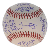 Astros Official 2022 World Series Logo Baseball Team-Signed by (22) with Yordan Alvarez, Kyle Tucker, Martin Maldonado, Framber Valdez (Beckett) at PristineAuction.com