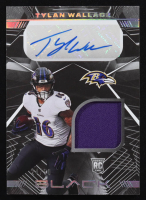 Tylan Wallace 2021 Panini Black Rookie Signature Materials Silver #24 #24/50 RC at PristineAuction.com