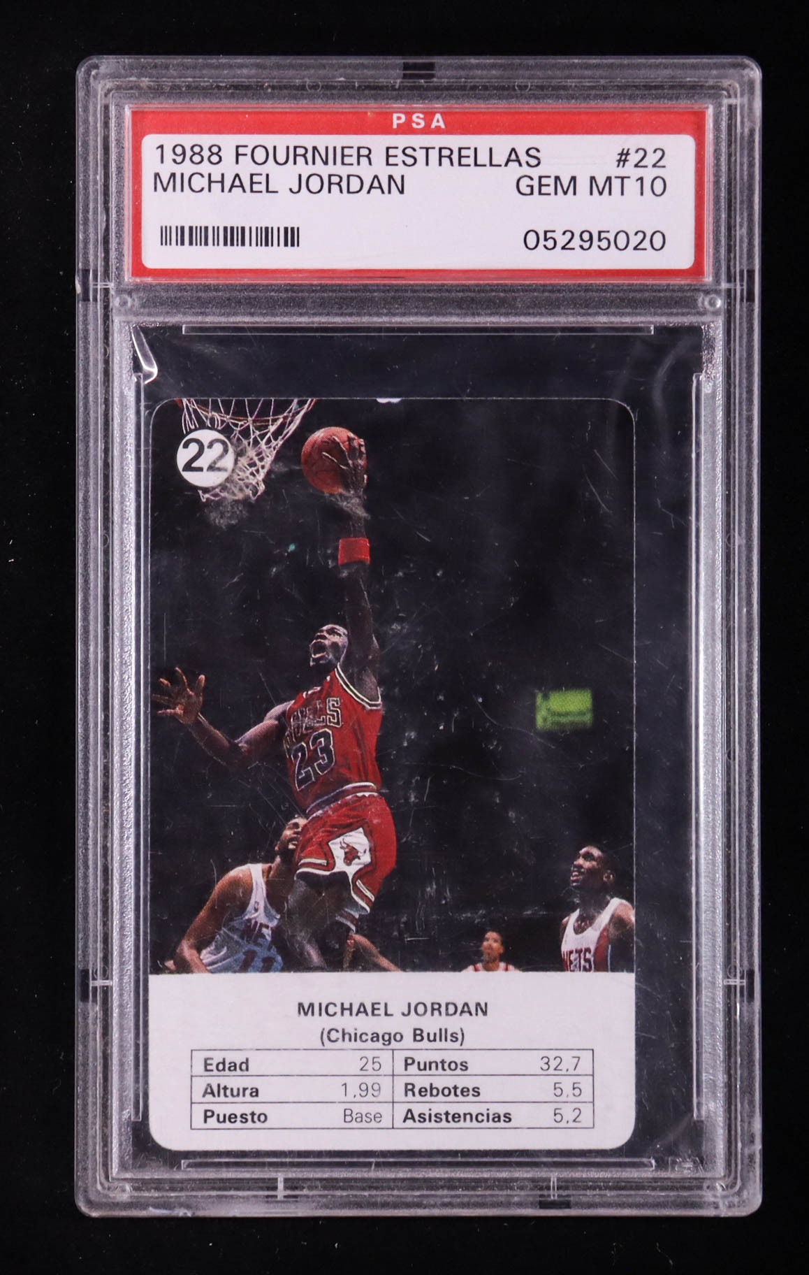 Michael Jordan 1988 Fournier NBA Estrellas #22 (PSA 10) at PristineAuction.com Michael Jordan 1988 Fournier NBA Estrellas #22 (PSA 10) at PristineAuction.com