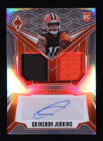 Quinshon Judkins 2025 Panini Phoenix Dual Rookie Patch Autographs Silver #5 #098/149 RC at PristineAuction.com