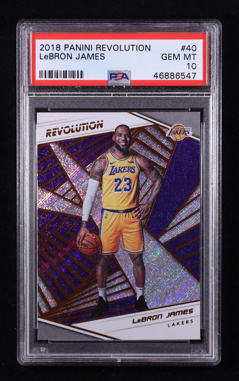 LeBron James 2018-19 Panini Revolution #40 (PSA 10) at PristineAuction.com LeBron James 2018-19 Panini Revolution #40 (PSA 10) at PristineAuction.com
