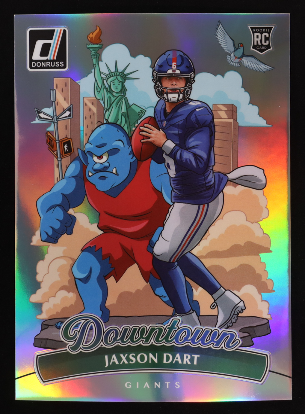 Jaxson Dart 2025 Donruss Downtown! Oversized #14 RC at PristineAuction.com Jaxson Dart 2025 Donruss Downtown! Oversized #14 RC at PristineAuction.com