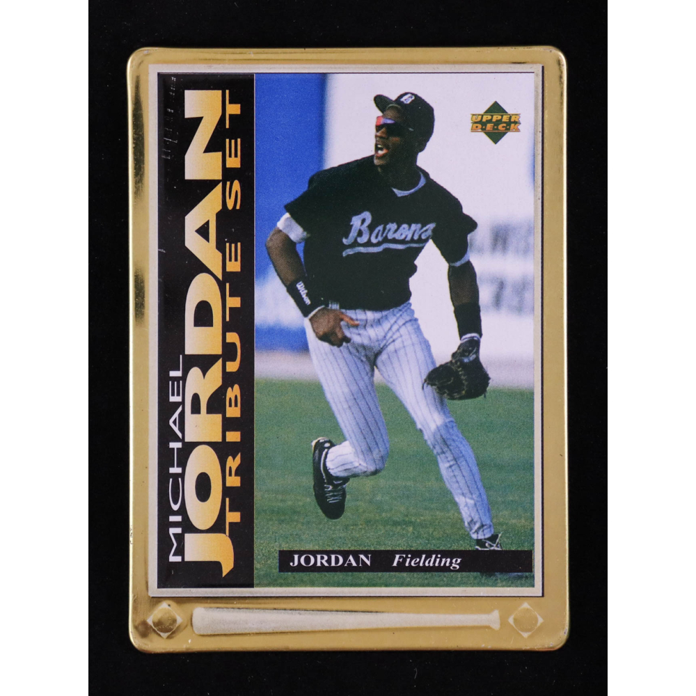 Michael Jordan 1995 Upper Deck Michael Jordan Tribute Set Metal #JT5 RC at PristineAuction.com