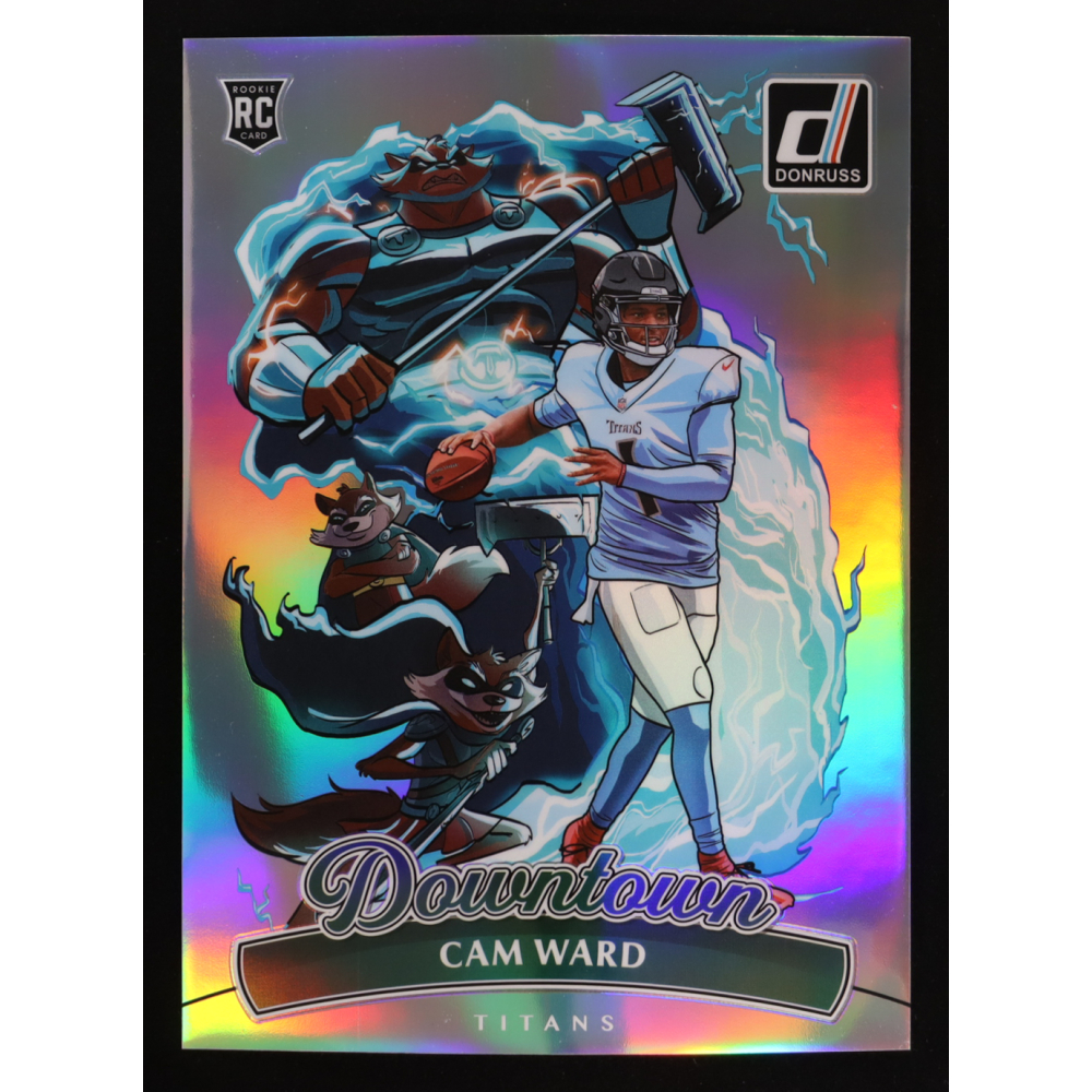 Cam Ward 2025 Donruss Downtown! Oversize #12 RC at PristineAuction.com