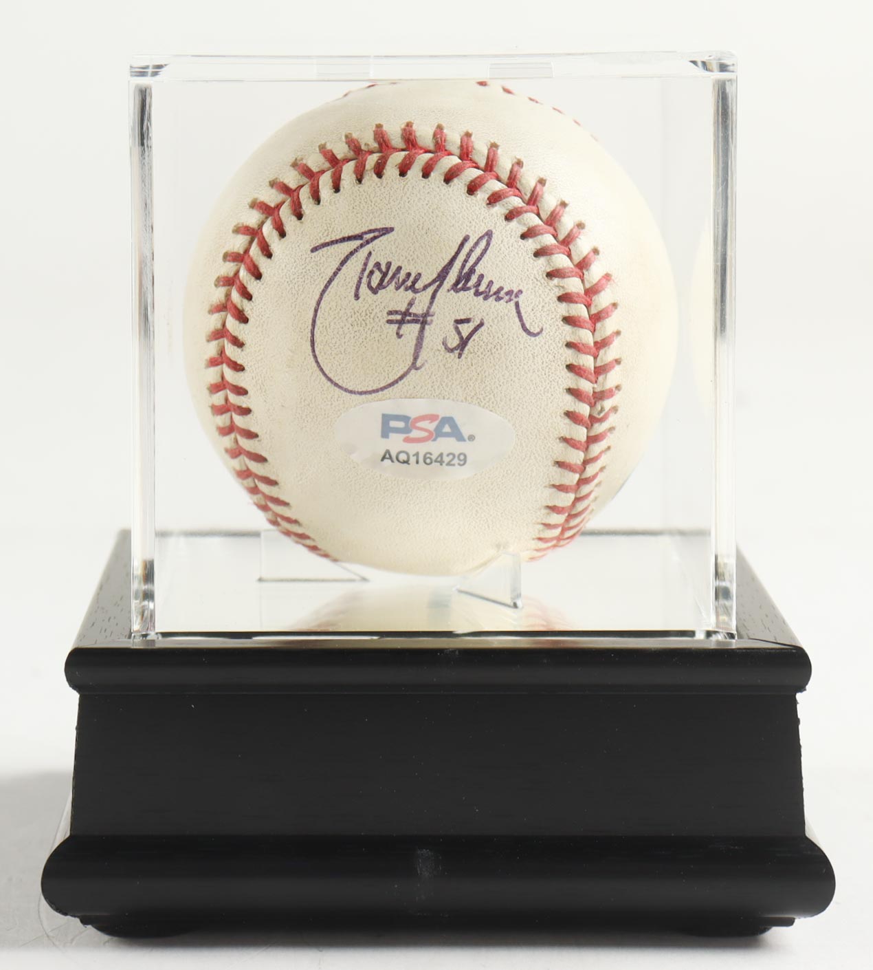 Randy Johnson Signed OML Baseball with Display Case (PSA) at PristineAuction.com Randy Johnson Signed OML Baseball with Display Case (PSA) at PristineAuction.com