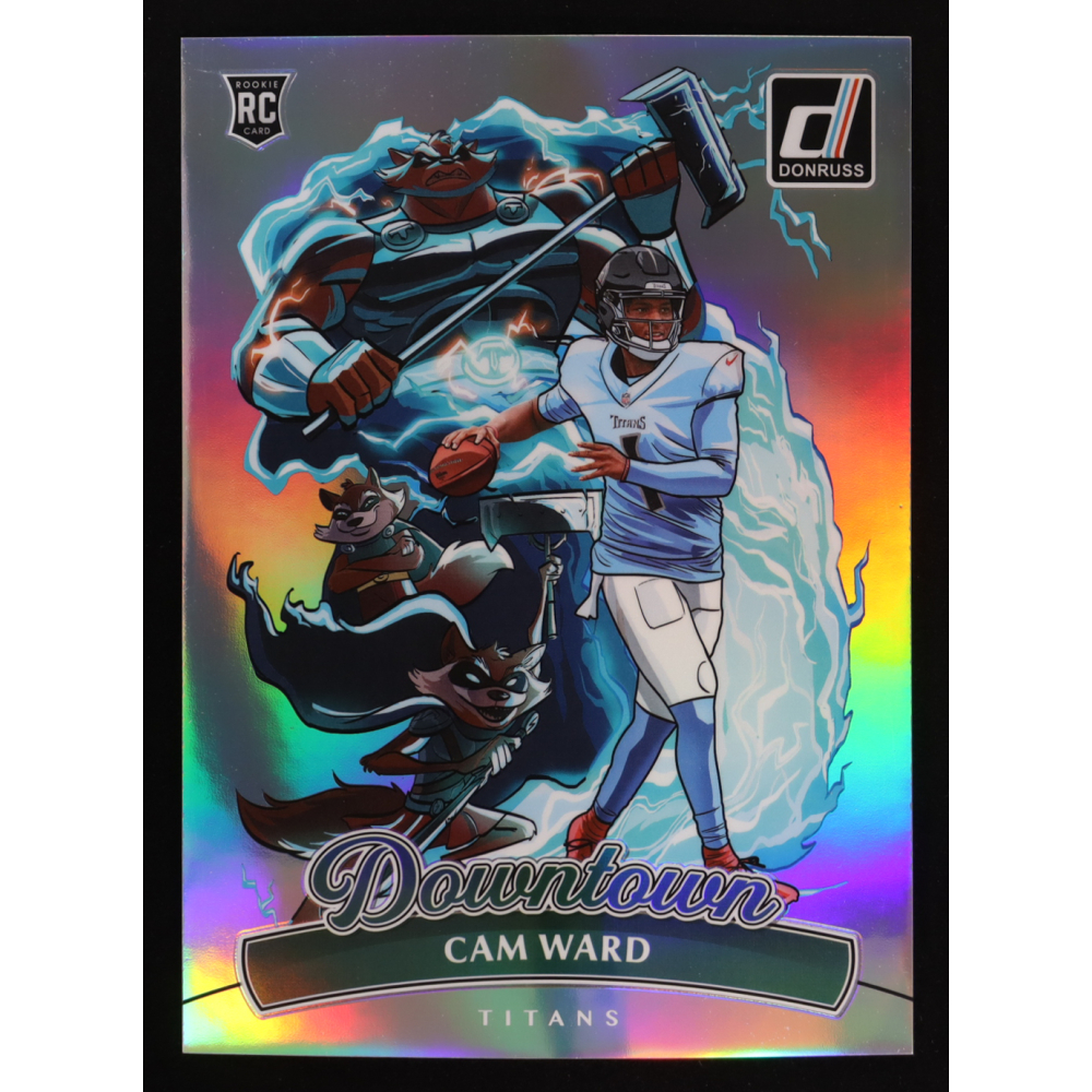 Cam Ward 2025 Donruss Downtown! Oversize #12 RC at PristineAuction.com