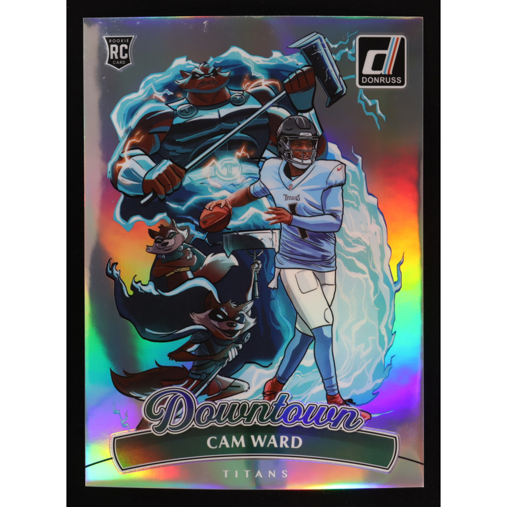 Cam Ward 2025 Donruss Downtown! Oversize #12 RC at PristineAuction.com