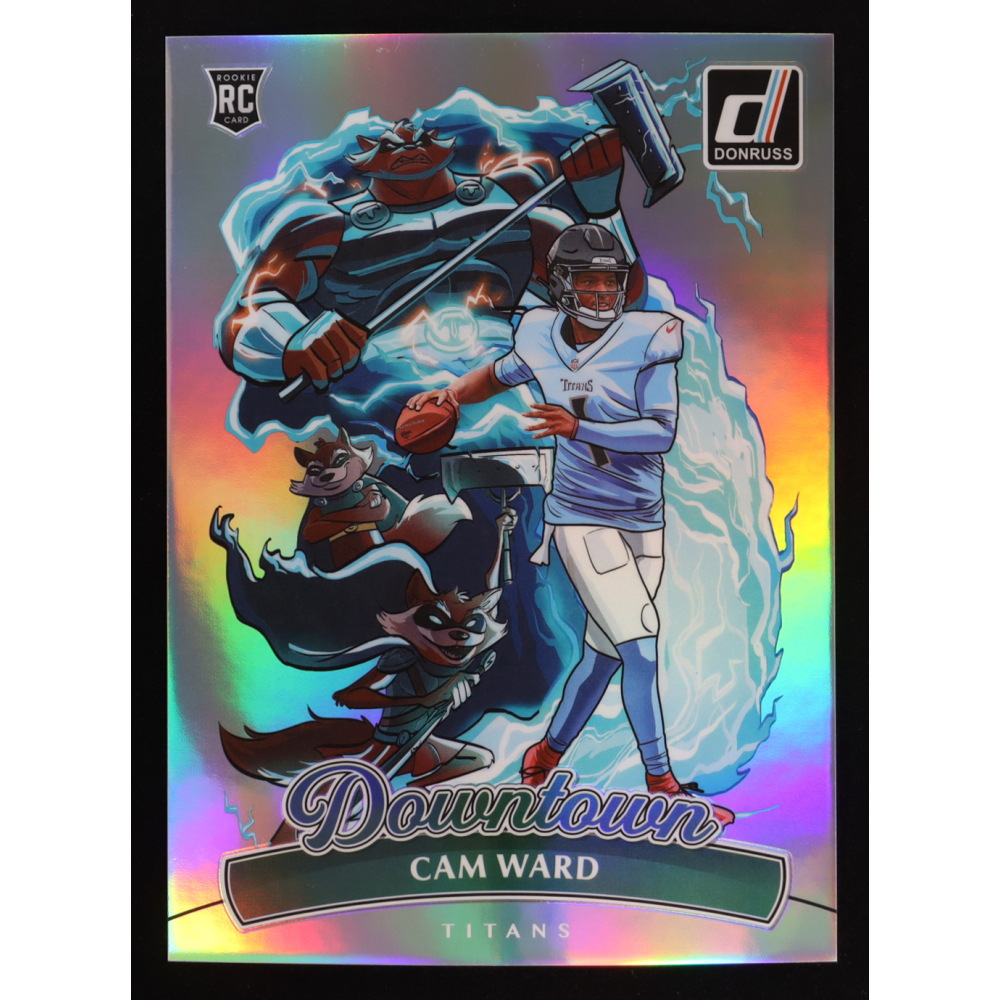 Cam Ward 2025 Donruss Downtown! Oversize #12 RC at PristineAuction.com