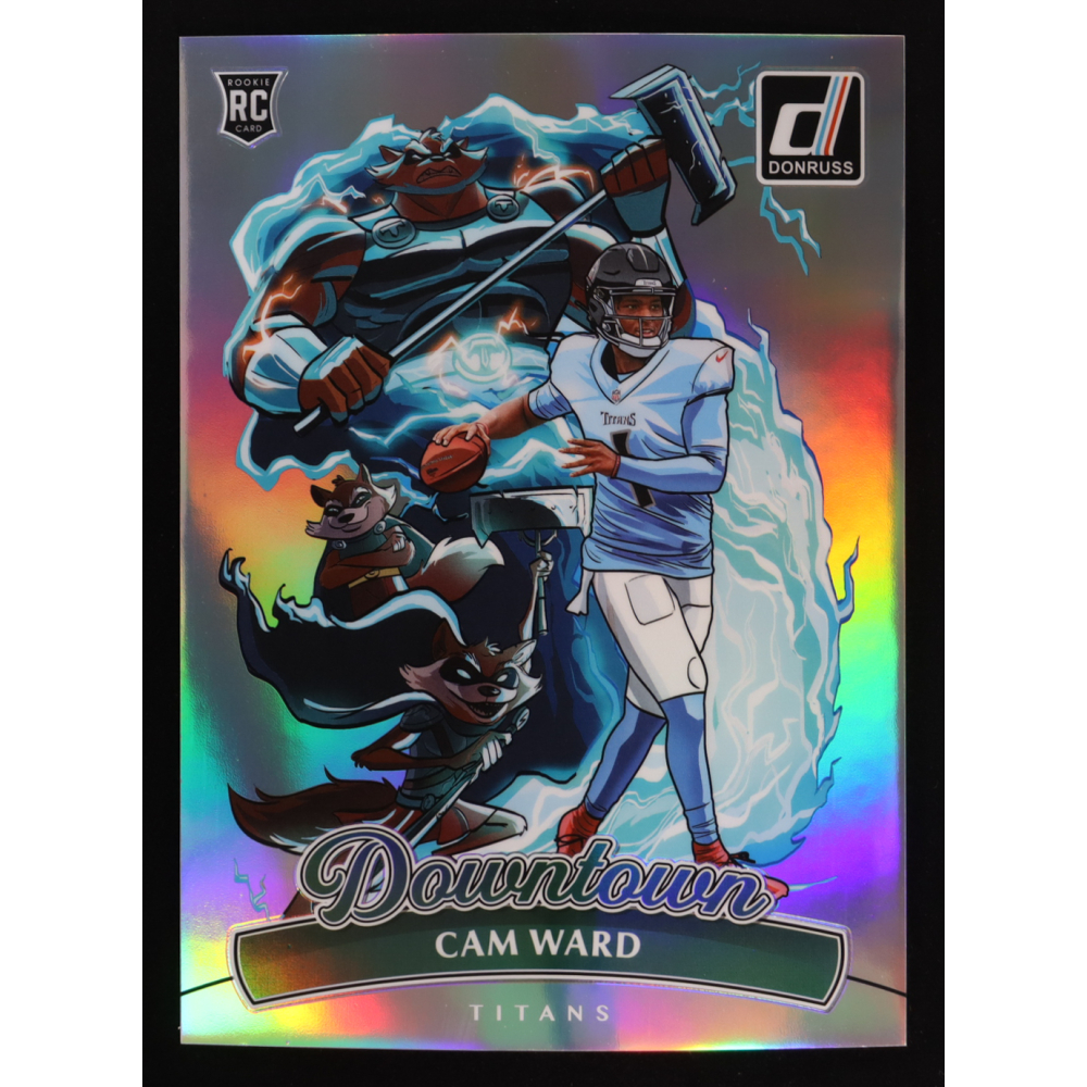 Cam Ward 2025 Donruss Downtown! Oversize #12 RC at PristineAuction.com