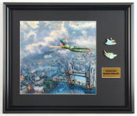 Thomas Kinkade "Peter Pan" Custom Framed Print Display With Set of (2) Movie Pins & Title Plaque at PristineAuction.com