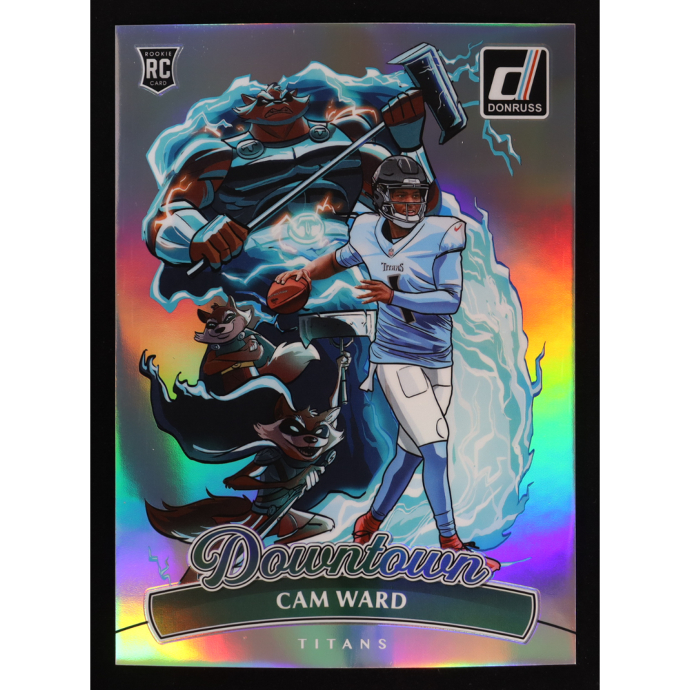 Cam Ward 2025 Donruss Downtown! Oversize #12 RC at PristineAuction.com