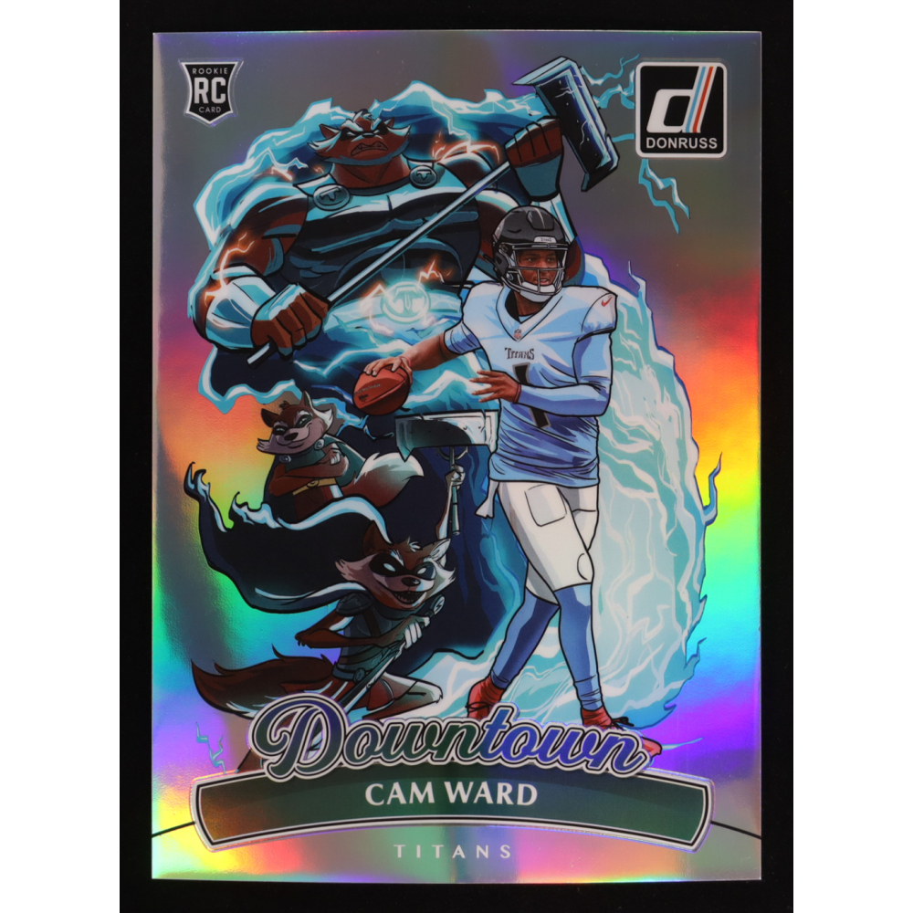 Cam Ward 2025 Donruss Downtown! Oversize #12 RC at PristineAuction.com