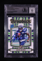 Jalen Milroe Signed 2025 Donruss Rated Rookies Throwback #18 RC (BGS | Auto 10) at PristineAuction.com