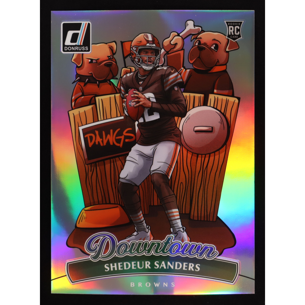 Shedeur Sanders 2025 Donruss Downtown! Oversized #17 RC at PristineAuction.com
