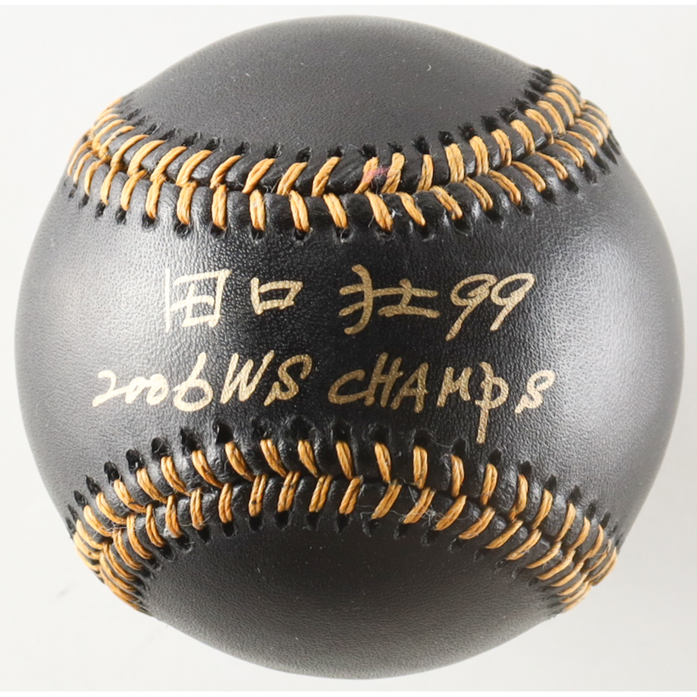 So Taguchi Signed OML Black Leather Baseball Inscribed "2006 WS Champs" (Beckett) at PristineAuction.com