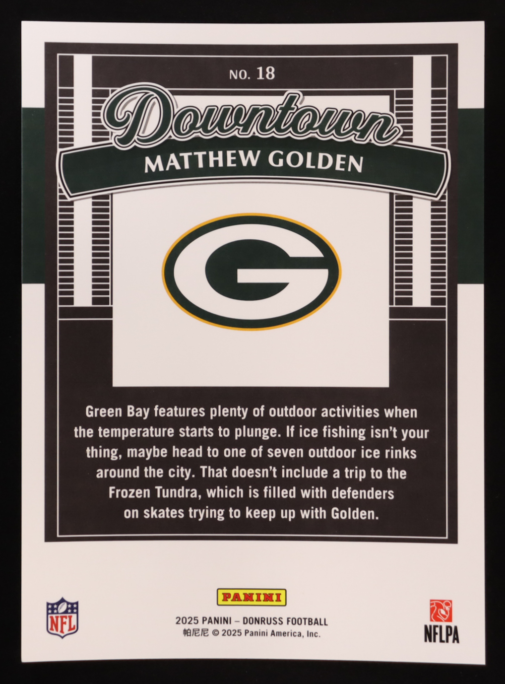 Matthew Golden 2025 Donruss Downtown! Oversize #18 RC at PristineAuction.com Matthew Golden 2025 Donruss Downtown! Oversize #18 RC at PristineAuction.com