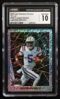 Jayden Daniels 2024 Leaf Collective Promo '90 Leaf Shimmer Light Blue #90B3 (CGC 10) at PristineAuction.com