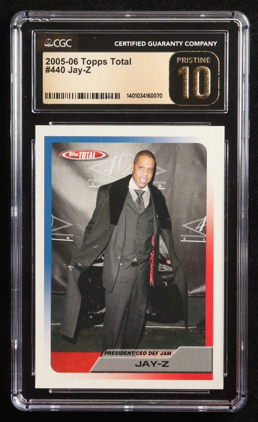 Jay-Z 2005-06 Topps Total #440 (CGC 10 | Pristine) at PristineAuction.com Jay-Z 2005-06 Topps Total #440 (CGC 10 | Pristine) at PristineAuction.com