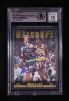 Larry Bird & Magic Johnson Signed 2014-15 Hoops Matchups #19 (BGS | Auto 10) at PristineAuction.com