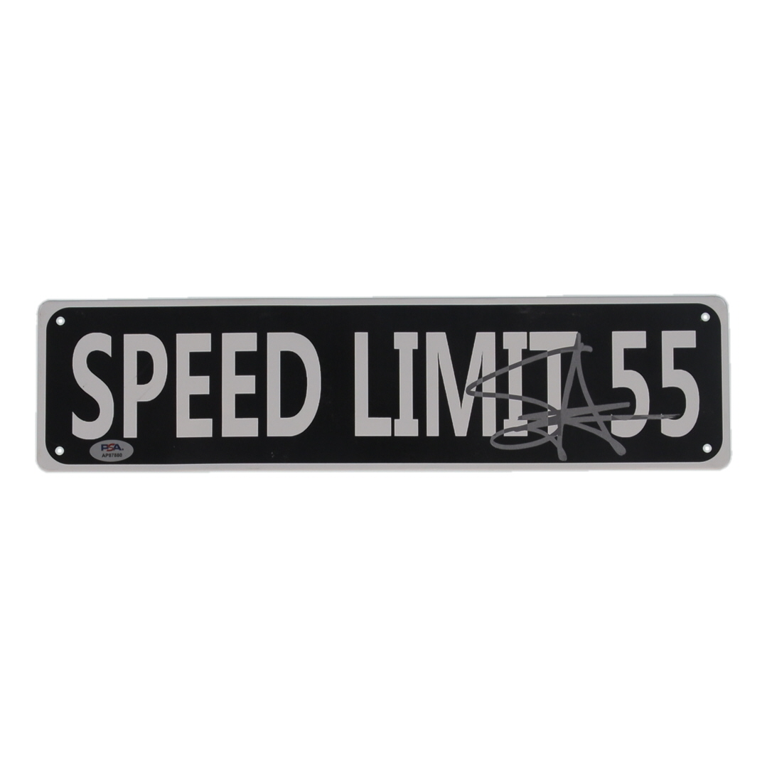 Sammy Hagar Signed "55" Speed Limit Metal Sign (PSA) at PristineAuction.com Sammy Hagar Signed "55" Speed Limit Metal Sign (PSA) at PristineAuction.com