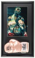 Mike Tyson Signed Custom Framed Everlast Boxing Glove Display with Art Print (Tyson & PSA) at PristineAuction.com