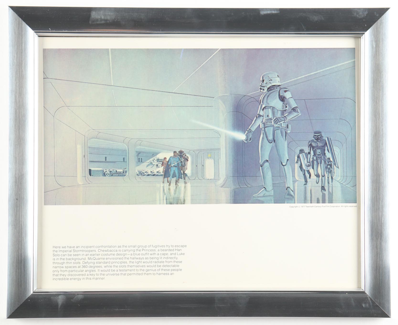1977 "Star Wars" Ralph McQuarrie Custom Framed Concept Art Display at PristineAuction.com 1977 "Star Wars" Ralph McQuarrie Custom Framed Concept Art Display at PristineAuction.com