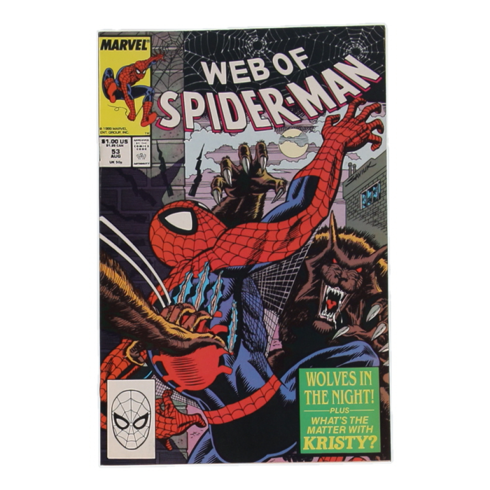 1989 "Web of Spider-Man" Issue #53 Marvel Comic Book at PristineAuction.com