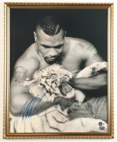 Mike Tyson Signed Custom Framed Photo Display (Tyson & Beckett) at PristineAuction.com