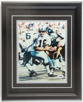 George Blanda Signed Raiders Custom Framed Photo Display (PSA) at PristineAuction.com