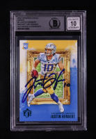 Justin Herbert Signed 2020 Gridiron Kings Green #3 RC (BGS | Auto 10) at PristineAuction.com
