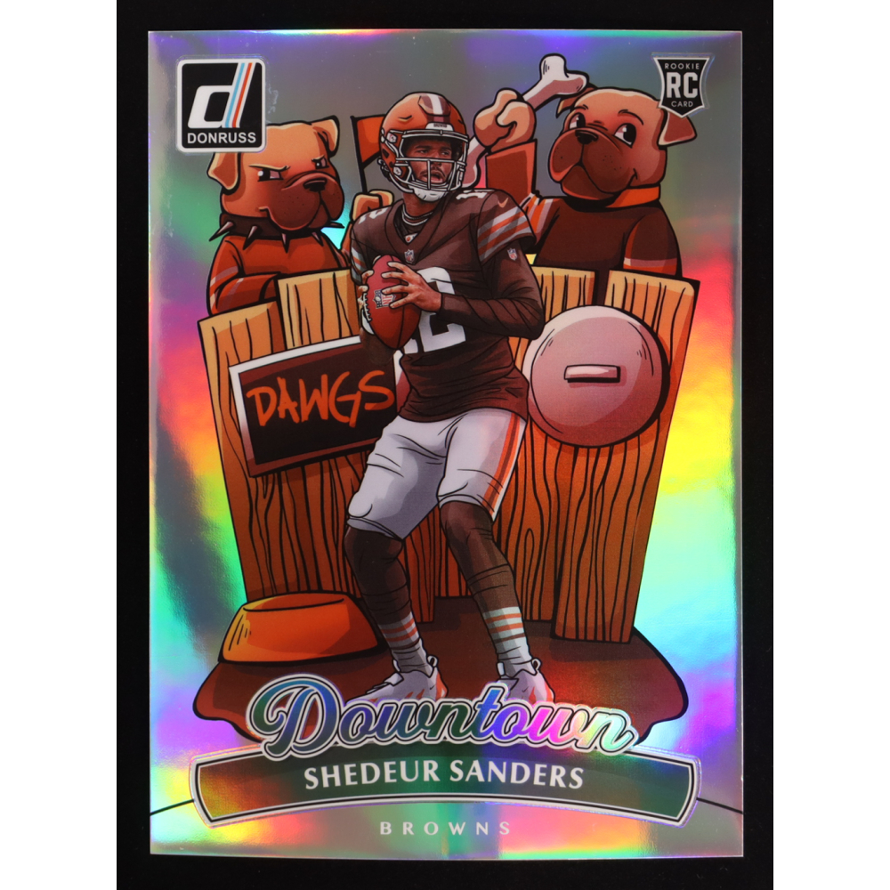 Shedeur Sanders 2025 Donruss Downtown! Oversized #17 RC at PristineAuction.com