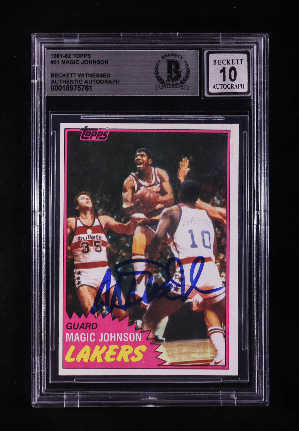 Magic Johnson Signed 1981-82 Topps #109 (BGS | Auto 10) at PristineAuction.com Magic Johnson Signed 1981-82 Topps #109 (BGS | Auto 10) at PristineAuction.com