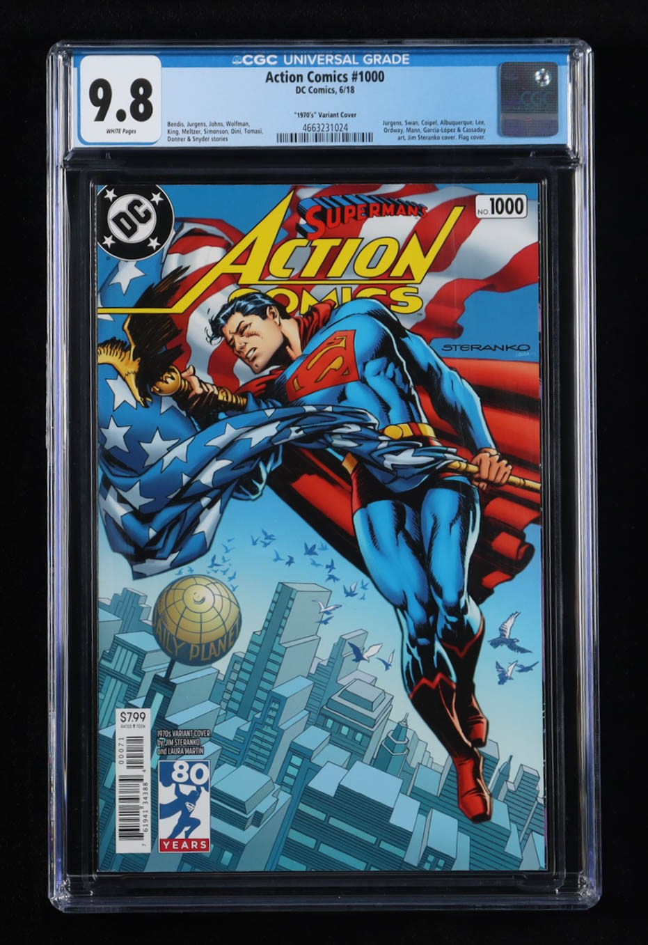 2018 "Action Comics" #1000 DC Comic Book (CGC 9.8) at PristineAuction.com 2018 "Action Comics" #1000 DC Comic Book (CGC 9.8) at PristineAuction.com