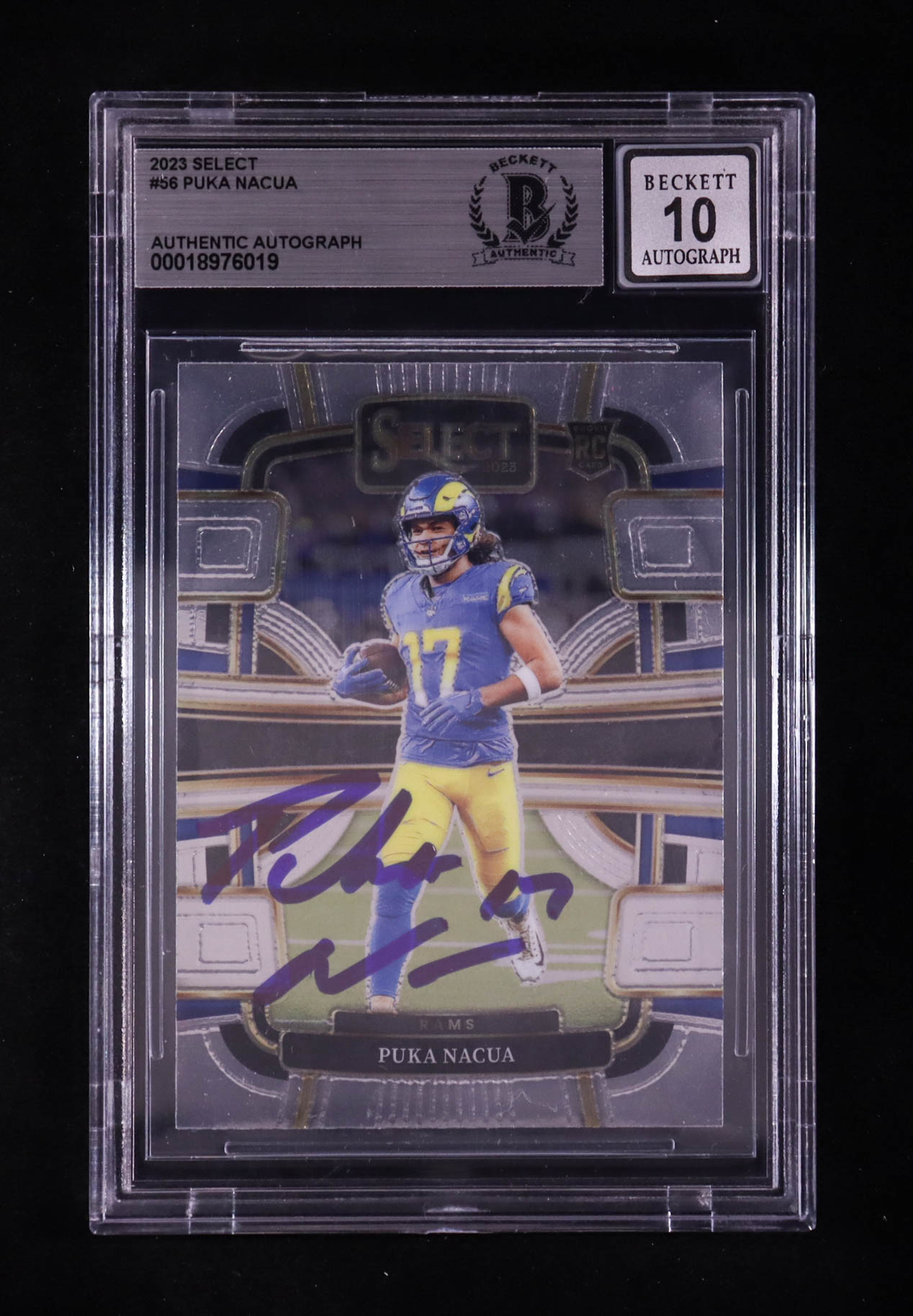 Puka Nacua Signed 2023 Select #56 RC (BGS | Auto 10) at PristineAuction.com Puka Nacua Signed 2023 Select #56 RC (BGS | Auto 10) at PristineAuction.com