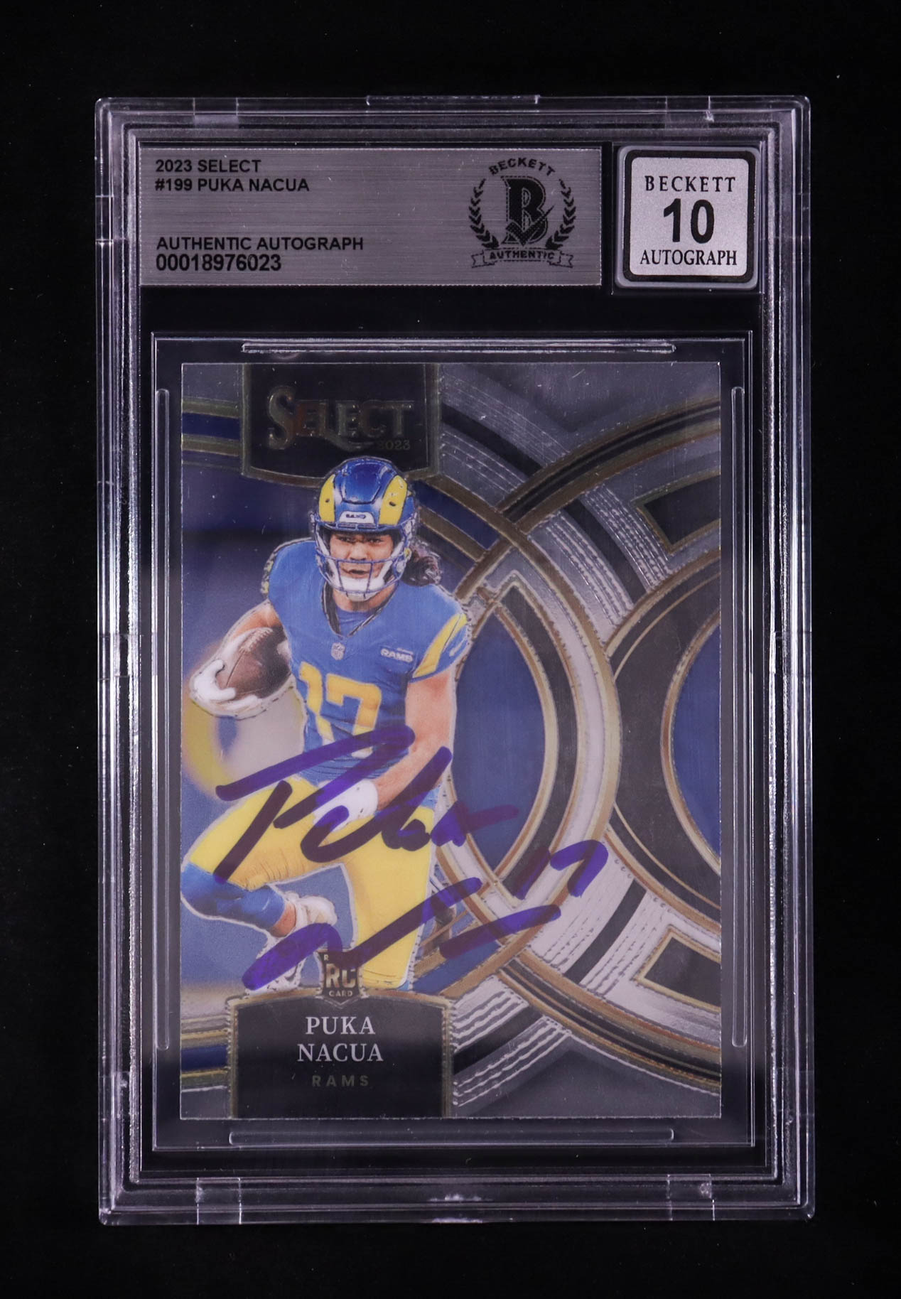 Puka Nacua Signed 2023 Select #199 RC (BGS | Auto 10) at PristineAuction.com Puka Nacua Signed 2023 Select #199 RC (BGS | Auto 10) at PristineAuction.com