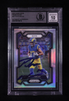Puka Nacua Signed 2023 Panini Prizm Prizms Silver #357 RC (BGS | Auto 10) at PristineAuction.com