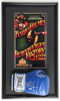 Mike Tyson Signed Custom Framed Everlast Boxing Glove Display with Tyson vs. Holmes Plaza Poster (PSA & Tyson) at PristineAuction.com