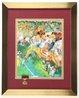 "Joe Montana at the Super Bowl" Custom Framed Leroy Neiman Art Lithograph Display at PristineAuction.com
